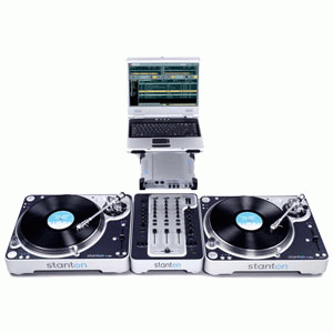 Программно-аппаратный комплекс, с помощью которого можно сводить и делать Scratch с любыми аудио файлами, находящимися на жестком диске или CD-Rom’е компьютера (ноутбука), используя обычные виниловые проигрыватели (DJ-CD плеер) и микшер!