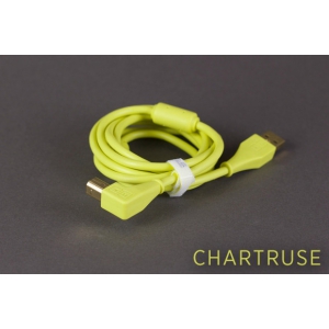 DJ Tech Tools Chroma Cables USB-A Chartruse (angled)