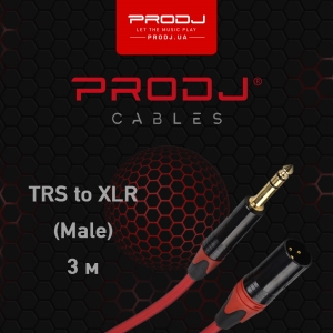  Новинка - PRODJ Cables Gold Jack Stereo to XLR Male
